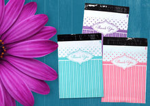 Pink, Purple Lilac, Teal Thank you Collection Poly Mailers 10x13" Combo, Colorul Designer Self Seal Shipping Mailing Business Postal bags