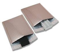 Nude Pink Metallic Bubble Mailers 4x8, 5x9, 6x10, 8.5x12, 9x13 Padded Shipping Quality Sturdy Strong Mailing Envelopes, Weather Resistant