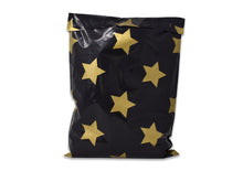 10x13 Pink and Silver, Gold and Black Stars Print Design Self Sealing Mailing Shipping Bags, Beautiful Fun Flat Self Sealing Envelopes, USPS