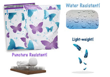 10x13 Inch Purple Butterfly and Honey Bees Print Design Self Sealing Mailing Shipping Bags Combo, Flat Self Sealing Envelopes, USPS, UPS