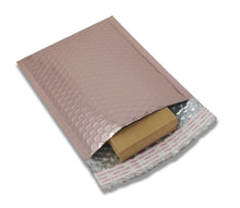 Nude Pink Metallic Bubble Mailers 4x8, 5x9, 6x10, 8.5x12, 9x13 Padded Shipping Quality Sturdy Strong Mailing Envelopes, Weather Resistant