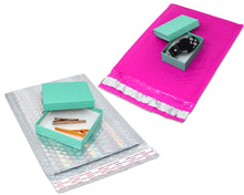 Mint Green Teal 3x2x1, 3.5x3.5x1 Inch Cotton Fiber Filled Presentation Jewelry Boxes Kraft Paper Gift Display Craft Ring, Bracelet U.S.A