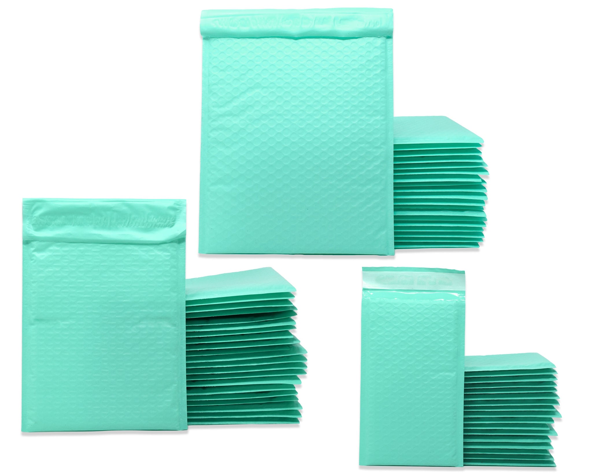 Quality Park Bubble Mailers, 6" X 9", Turquoise Poly Mailers Padded Envelopes Shipping Bags Water Resistant Self Seal 50 Per Box Qua85913