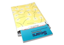 10x13 Dancing Yellow Dandelions and Green WildFlowers Print Design Self Sealing Mailing Shipping Bags Combo, Flat Self Sealing FUN Envelopes