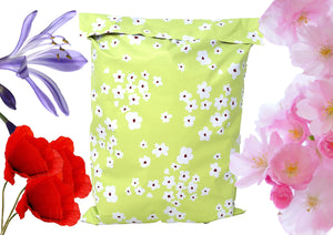 10x13 Dancing Yellow Dandelions and Green WildFlowers Print Design Self Sealing Mailing Shipping Bags Combo, Flat Self Sealing FUN Envelopes