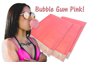 8x12 Bubble Gum Pink Colored Poly Bubble Mailers,  Protective Fun Padded Mailing envelopes, Self Seal Adhesive Shipping Bags 8.5x11 Usable
