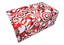 10x6x4" Candy Cane Christmas Designer Boxes, Recyclable, Reusable Shipping Favor Boxes for Gifts, Cute Party Cardboard 32 lb Test Boxes