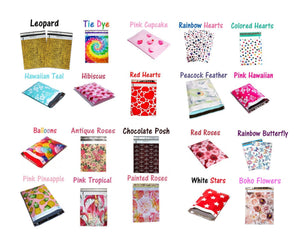 50, 100 10x13 Designer Quality Poly Mailers, Self Adhesive Shipping Colorful Design USPS Mail bags, Colored Flat Envelopes