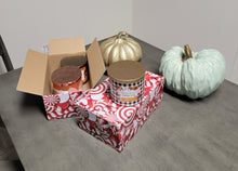 10x6x4" Candy Cane Christmas Designer Boxes, Recyclable, Reusable Shipping Favor Boxes for Gifts, Cute Party Cardboard 32 lb Test Boxes