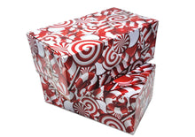 10x6x4" Candy Cane Christmas Designer Boxes, Recyclable, Reusable Shipping Favor Boxes for Gifts, Cute Party Cardboard 32 lb Test Boxes