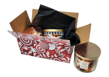 10x6x4" Candy Cane Christmas Designer Boxes, Recyclable, Reusable Shipping Favor Boxes for Gifts, Cute Party Cardboard 32 lb Test Boxes