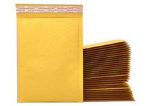 Amber Kraft 6x10" Bubble Mailers!  Eco Freindly Recyclable Mailing Envelopes, Cushioned Peel n Seal Orange-Yellow Recyclable Paper Shipping