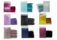 4x8" Matte Black, Pink, Gold, Purple Lilac, Nude Pink, Holographic, Blue Midnight, Aqua Ice Blue, Burgundy Metallic Bubble Shipping Mailers