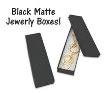 8x2x1" Black Matte, Pastel Pink, Silver, White Swirl, Brown Kraft Cotton Filled Jewelry Boxes, Presentation Display Necklace Eco Freindly