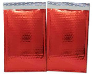 4x8" Shiny Metallic Bubble Mailers Pink, Teal, Gold, Red or Mirrored Black Padded Colorful Self Sealing Rigid Envelopes, 10, 20, 40, 100