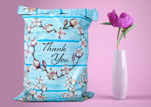 Colorful Cotton Thank you Poly Mailers 10x13", Beautiful Designer Print Self Seal appreciation Shipping Mailing Business Postal lined  bags