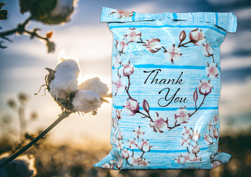 Colorful Cotton Thank you Poly Mailers 10x13