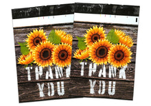 Country side Sunflower 10x13" Thank you Poly Mailers, Beautiful Designer Print Self Seal Fun Themed Shipping Mailing Business Postal bags