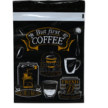 10x13 Inch Coffee Designer Mailers, Designer Self Sealing Shipping Mail Bags for T shirts, Clothing, Coffee grounds, beans, Herbs, Spices