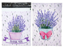 10x13 Lavender Plant Thank you Poly Mailers, Self Sealing Purple Spring Summer Mailer, Cute Packaging, Boutique Poly Mailer Shipping Bags!