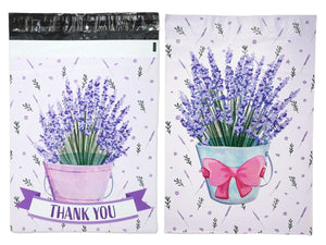 10x13 Lavender Plant Thank you Poly Mailers, Self Sealing Purple Spring Summer Mailer, Cute Packaging, Boutique Poly Mailer Shipping Bags!