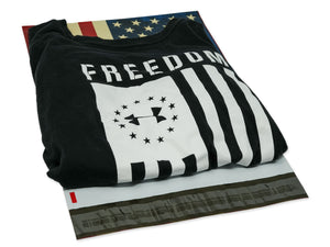 10x13 Rustic Flag Patriotic Poly Shipping Mailers,  United States Red White & Blue Stars and Stripes American Flag Design Shipping Mail Bags
