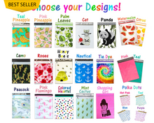 10, 20 -100-150 or 200 10x13&quot; Designer Quality Poly Mailers, Self Adhesive Shipping Colorful Design USPS Mail bags, Colored Flat Envelope