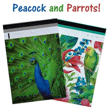 10x13" Peacock and Parrots Combo Pack, Quality Bird Designer Mailer Shipping Bag - ShipNFun