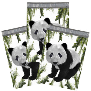 10x13 Cute Panda Bear Flat Poly Mailers, Custom Designer Shipping Self Seal Shipping Mailing bags - ShipNFun