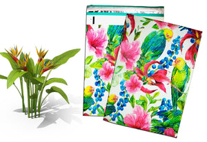 10x13" Peacock and Parrots Combo Pack, Quality Bird Designer Mailer Shipping Bag - ShipNFun